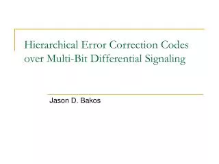 Hierarchical Error Correction Codes over Multi-Bit Differential Signaling