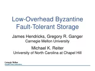 Low-Overhead Byzantine Fault-Tolerant Storage