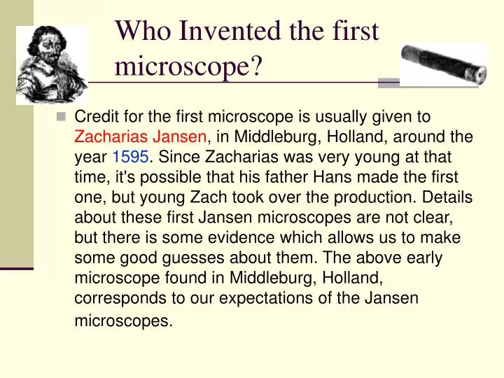 who invented the first microscope