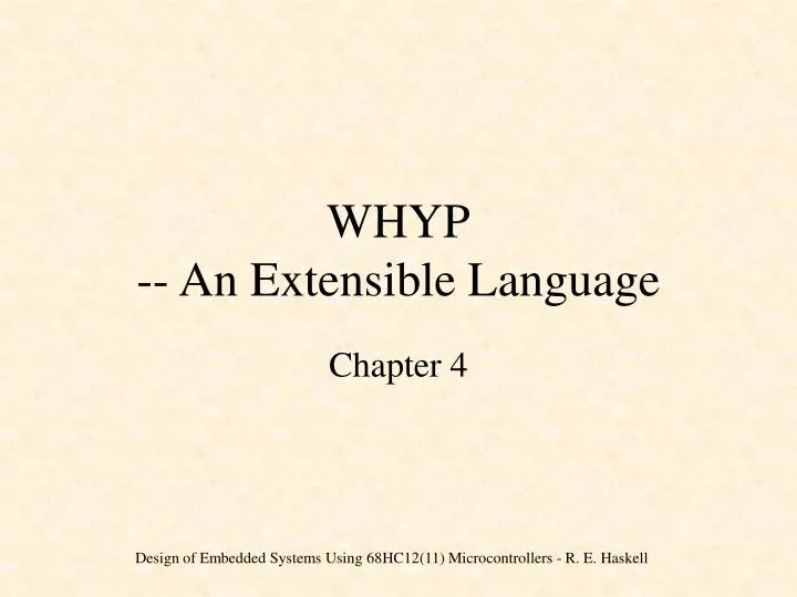 whyp an extensible language