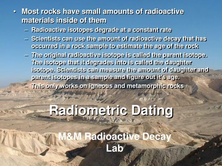radiometric dating