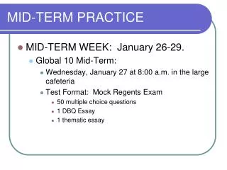 MID-TERM PRACTICE