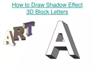 How to Draw Shadow Effect 3D Block Letters
