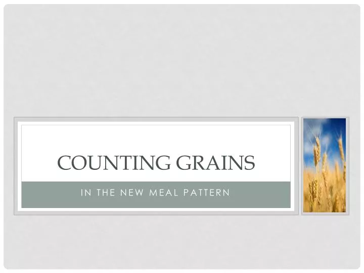 counting grains