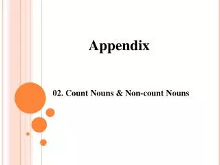 02 count nouns non count nouns