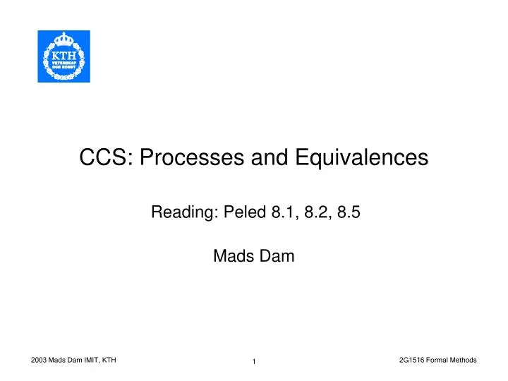 ccs processes and equivalences