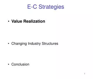 E-C Strategies