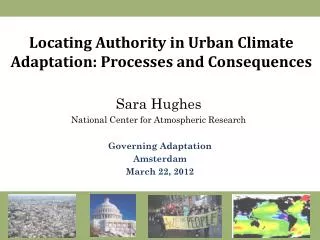Locating Authority in Urban Climate Adaptation: Processes and Consequences