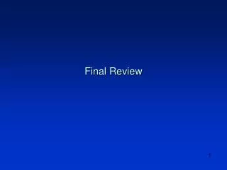 Final Review