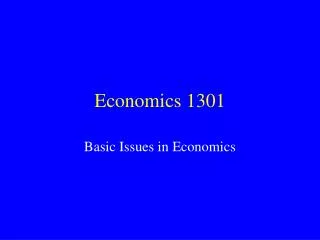 Economics 1301