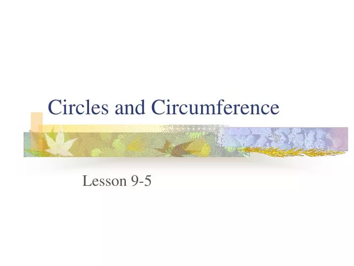 circles and circumference