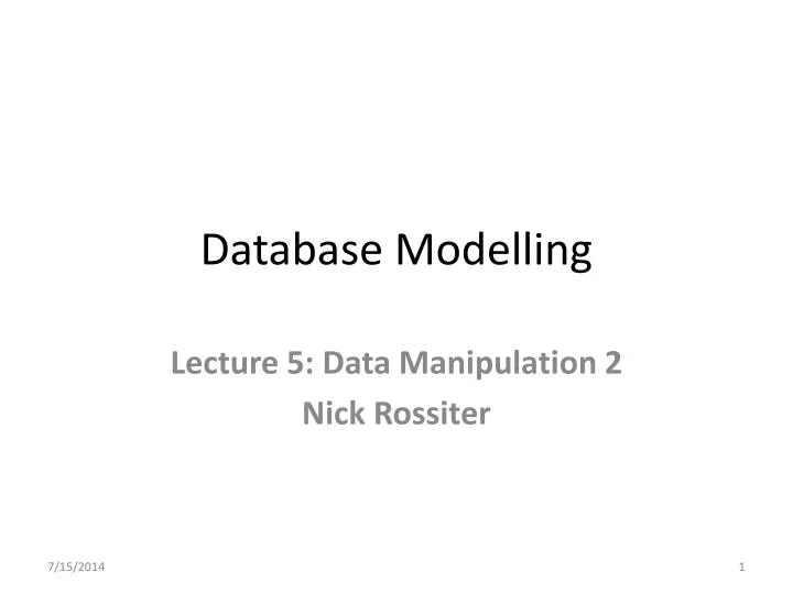 database modelling