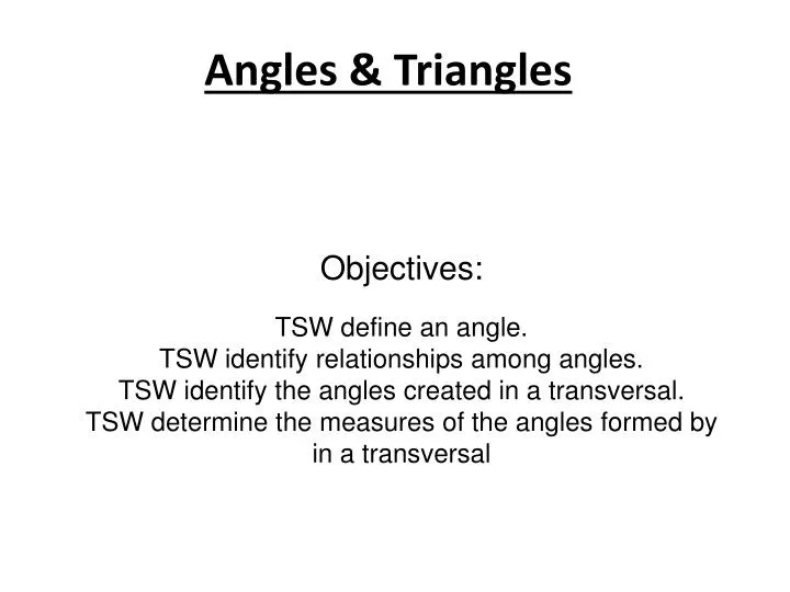 angles triangles