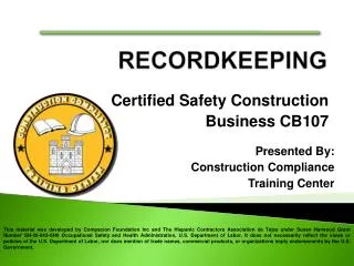 Certified Safety Construction Business CB107