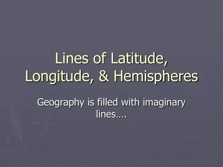 lines of latitude longitude hemispheres