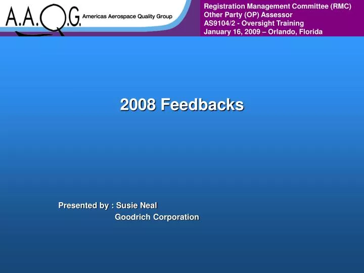 2008 feedbacks