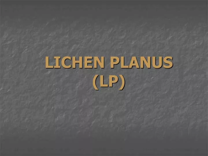lichen planus lp