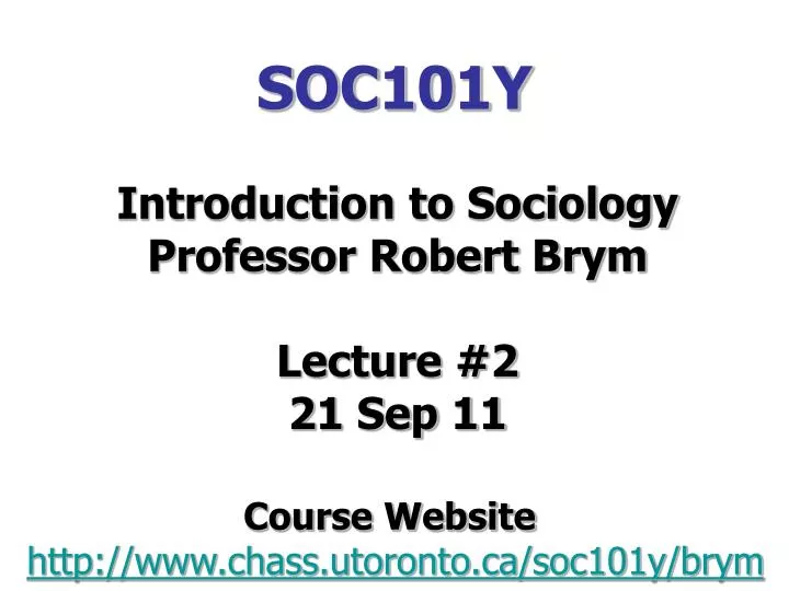 soc101y