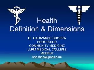 Health Definition &amp; Dimensions