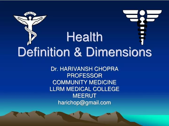 health definition dimensions