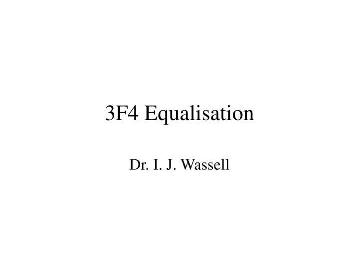 3f4 equalisation