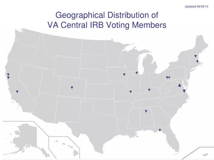 geographical distribution of va central irb voting members