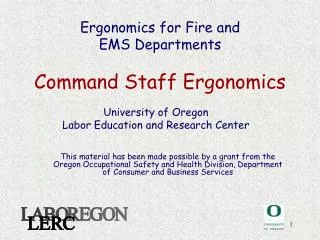 ergonomics for fire and ems departments command staff ergonomics