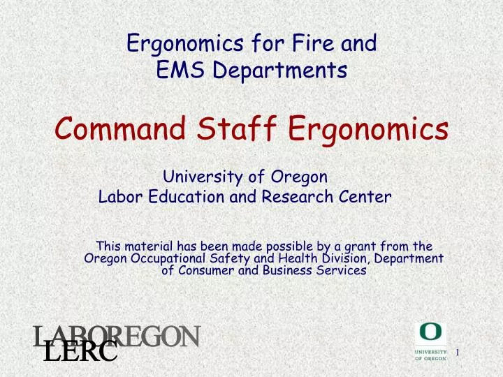 ergonomics for fire and ems departments command staff ergonomics