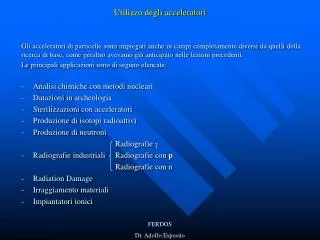 utilizzo degli acceleratori