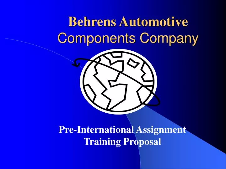 behrens automotive components company