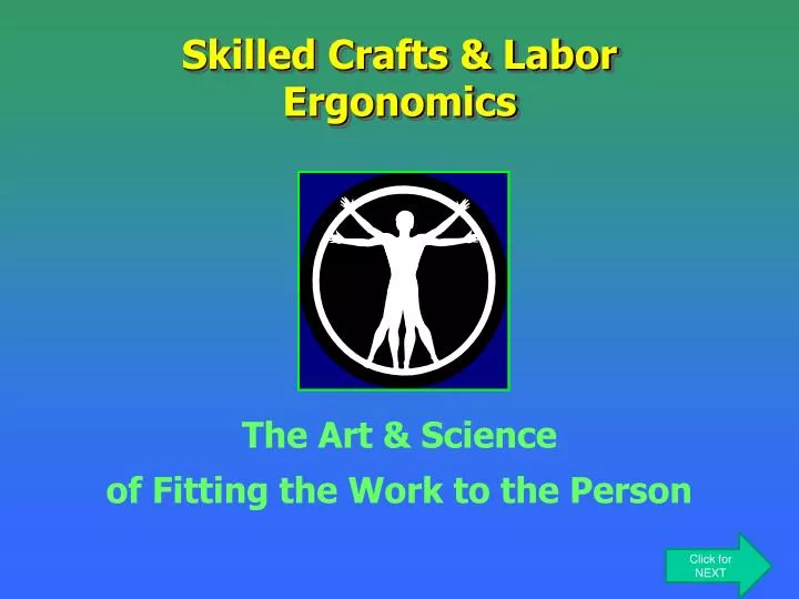 skilled crafts labor ergonomics