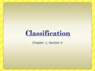 Classification