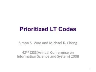 Prioritized LT Codes