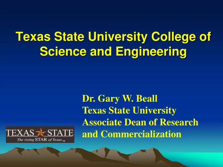 texas state university college of science and engineering