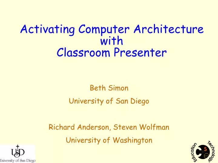 beth simon university of san diego richard anderson steven wolfman university of washington