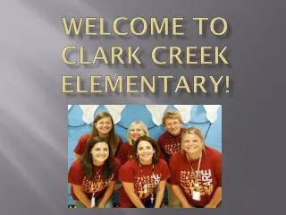 Welcome to Clark Creek Elementary!