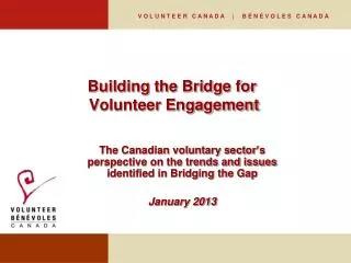Building the Bridge for Volunteer Engagement