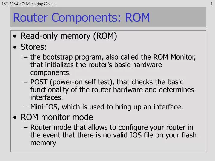 router components rom