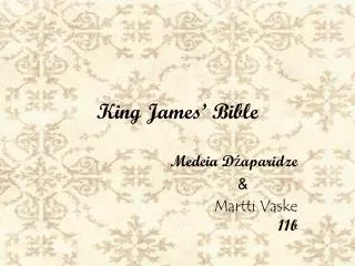 King James ’ Bible