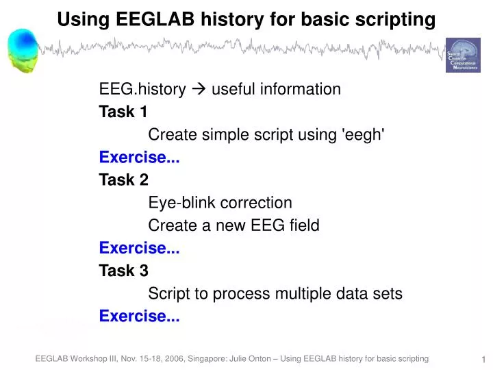 using eeglab history for basic scripting