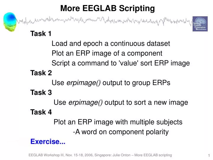 more eeglab scripting