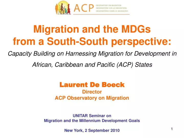 migration and the mdgs from a south south perspective
