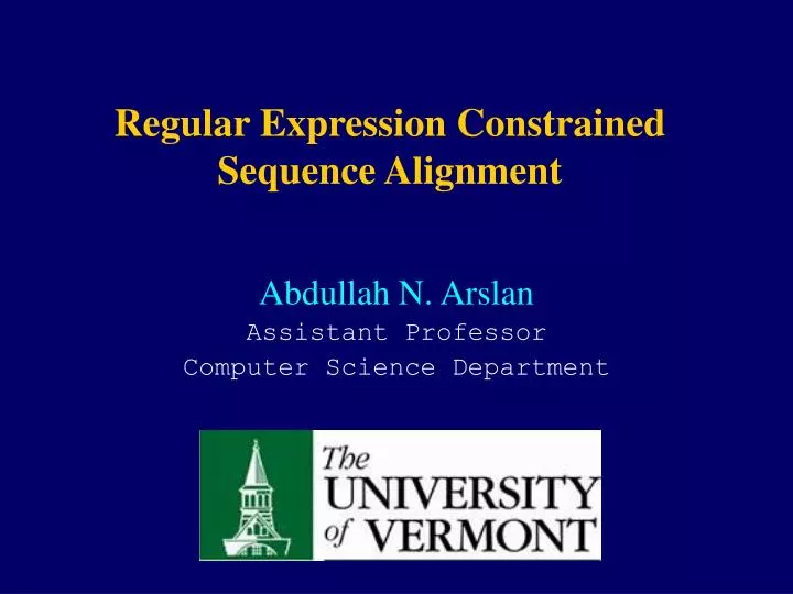 regular expression constrained sequence alignment