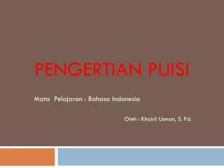 pengertian puisi