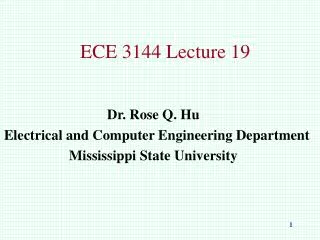 ECE 3144 Lecture 19