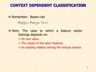 context dependent classification