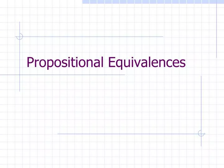 propositional equivalences