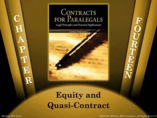 Equity and Quasi-Contract