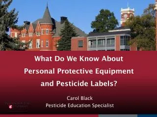 What Do We Know About Personal Protective Equipment and Pesticide Labels?