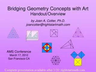 Bridging Geometry Concepts with Art Handout/Overview